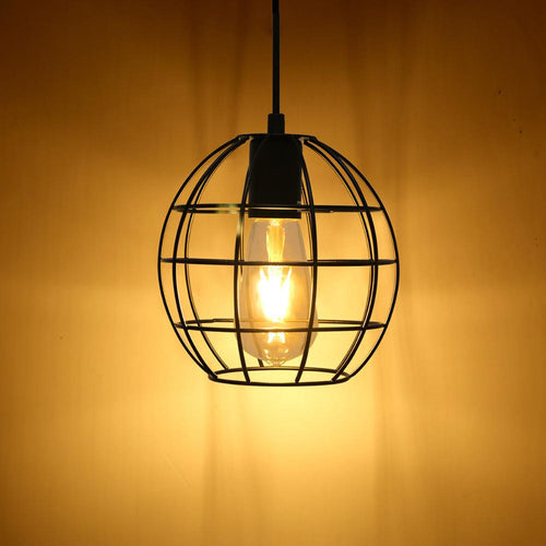 Spherical Hanging Cage Drop Ceiling Light